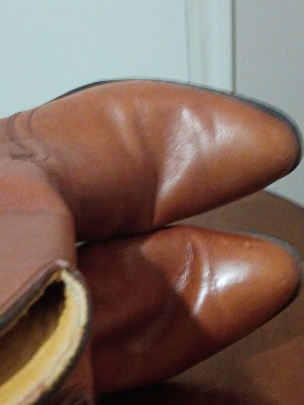 Vintage Justin Western Style L4417 Womens Sz 5B Cowboy Boots Brown Stacked Heel - Picture 13 of 13